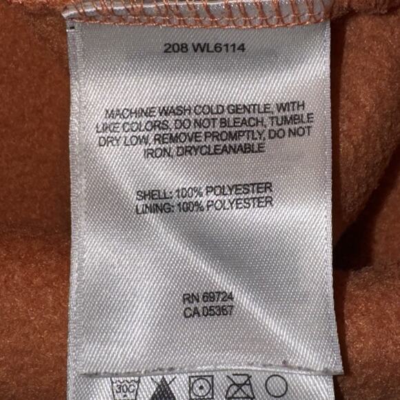 Columbia Women’s Fleece Jacket Size M Peach Orange Full Zip Soft Warm Layer - Picture 9 of 11